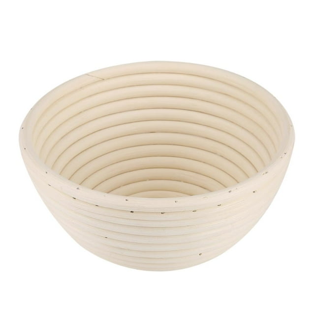 Ejoyous European-Style Cane Round Bread Dough Rising Rattan Basket,Bread Basket, Cane Bread Basket
