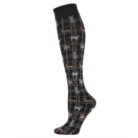 

MeMoi Pooches Plaid Knee High Socks - Womens - Female