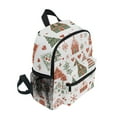 thumbnail image 2 of FORMRS School Backpack with Front Zippered Pocket 12" Student Travel Daypack, Red Nordic Christmas, 2 of 6