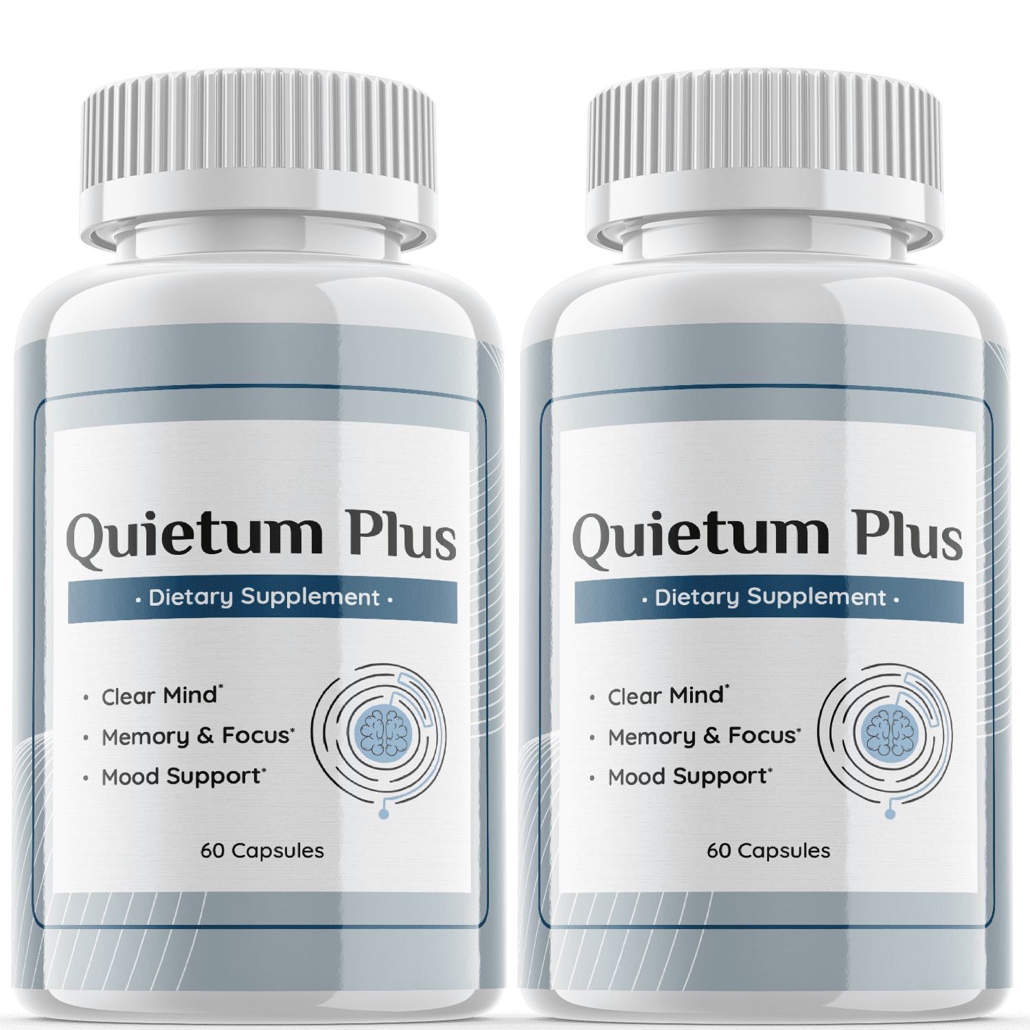 (2 Pack) Quietum Plus - Dietary Supplement for Hearing - Tinnitus Support for Healthy Middle and Inner Ear Structures, Cognitive and Nootropic Support, Nerves and Blood Supply - 120 Capsules