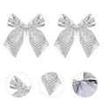 thumbnail image 5 of WEUVEB Silver Fabric Bows for Elegant Present Wrapping Wedding and Holiday Decor, 5 of 8