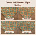 thumbnail image 7 of Design&I 8'x10' Washable Area Rug Extra Large Skid-Resistant Low Profile Orange Funky Vibrant Symmetrical Border Contrasting Tones Classroom for Living Room, Family, 7 of 7