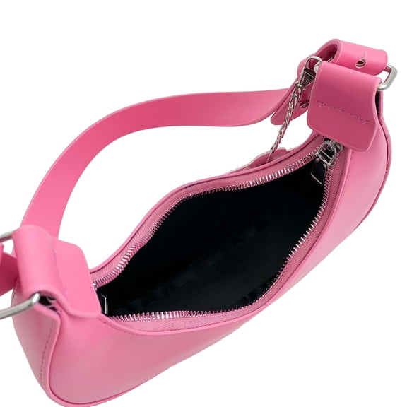 YIEMEEN Chic and Unique Half Moon Shape PU Handbag for Women and Girls