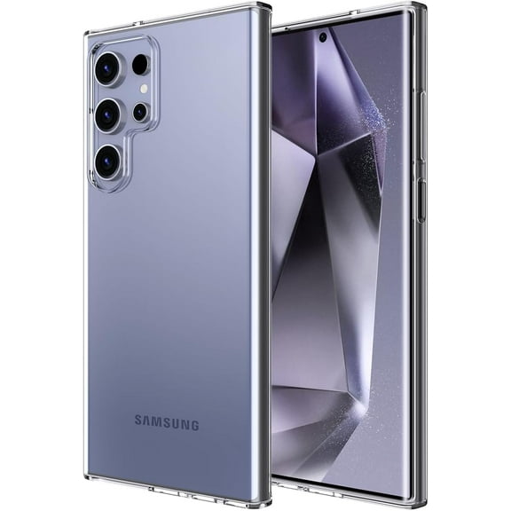 Crystal Clear Compatible with Samsung Galaxy S24 Ultra Case.Soft Slim Fit Transparent Plastic TPU Protective Silicone Cover Phone Cases for Samsung Galaxy S24 Ultra [Slim Thin ]