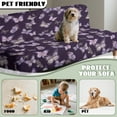 thumbnail image 7 of SCRAWLGOD Butterfly Print Violet Armless Futon Cover Futon Couch Cover Stretchable Furniture Protector Machine Washable Sofa Bed Slipcover with Elastic Bottom, 7 of 7
