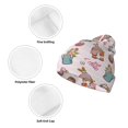 thumbnail image 3 of Pofeuu Hello Easter Print Beanie Hat for Men Women Knit Winter Hat Warm Cuffed Skull Beanie Slouchy Soft Unisex, 3 of 6