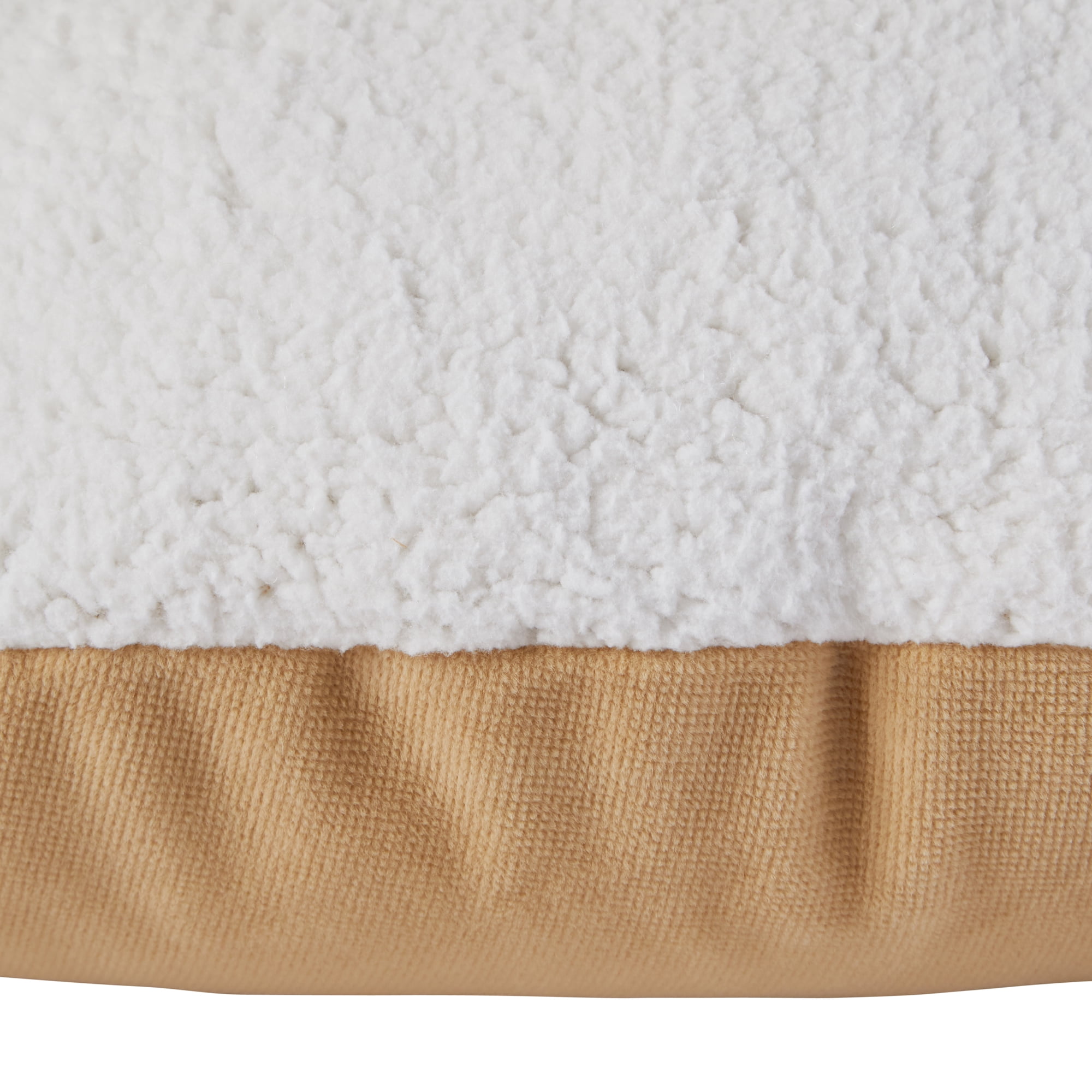 Happy Hounds Chloe Buttercream Sherpa Cuddler Donut Cat Bed