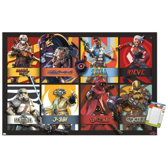 Star Wars: Hunters - Grid Wall Poster, 14.725" x 22.375"