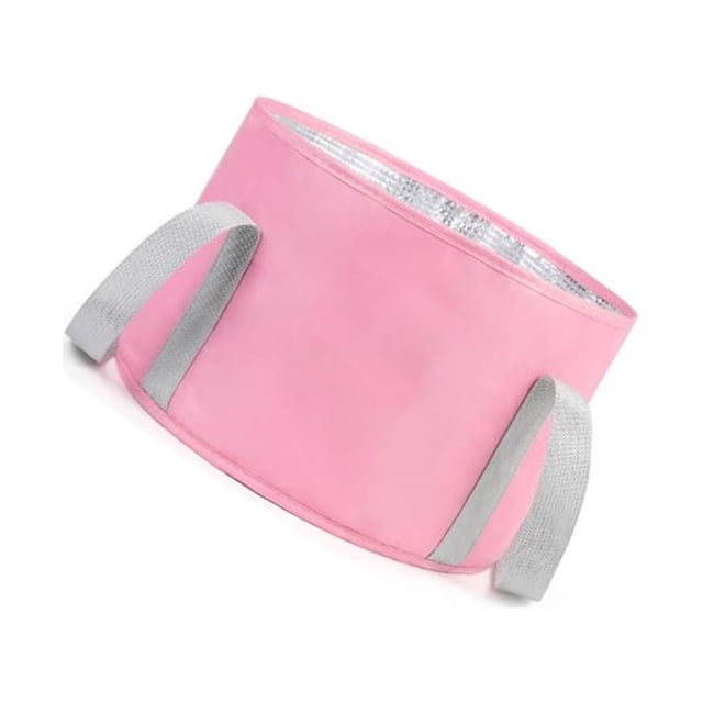 Vogacara Salón Spa interior al aire libre pie remojo bolsa senderismo viaje plegable impermeable pies baño cubo accesorios de salud Cuidado de los pies Rosado Pequeña