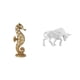 thumbnail image 1 of Escultura De Toro De Resina Dorada, Figura Abstracta Moderna, Adorno Decorativo Para Oficina, Dormitorio, Sala De Estar, Mesa, Estante, Armario, Entrada., 1 of 8