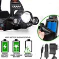 thumbnail image 4 of Kit de linterna frontal LED, faro extremadamente brillante de 6000 lúmenes con luz de seguridad roja, 4 modos, resistente al agua, luz portátil para acampar, andar en bicicleta, 2 Rech, 4 of 5