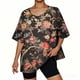 thumbnail image 5 of Mujeres 3/4 Manga Tops Y Blusas de Impresión Suelta Camisa Cortada, Casual Cuello Redondo Blusa para la Primavera Y el Verano, 5 of 5