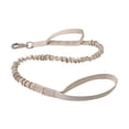 thumbnail image 2 of Bungee Dog Leash Dog Training Leash with Handle Shock Absorbing Heavy Duty Nylon Portable Dog Leashes for Small/Medium Dogs Jogging Grooming Khaki Snap Hook, 2 of 9
