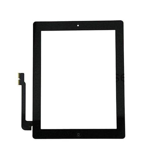 iPad 3 Replacement Screen With Digitizer (with Adhesive + Home Button + Return Small Plate) - Black