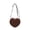 Coffee, variant on CSStudio Elegant Shoulder Bag Heart Shape PU Leather Small Handbag with Crossbody Strap
