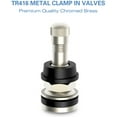 thumbnail image 2 of CK AUTO 4 Pieces TR416 Metal Valve Stems Outer Mount Fits 453 Inch & .625 Inch Rim Holes Long 1 1/2 Inches, Silver, 2 of 5