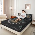 thumbnail image 4 of Homewish Magic Life Tree Twin Sheet Sets, Rustic Mystic Moon Sun Twin Fitted Sheet, Teens Adult Men Women Flat Sheet, Breathable Home Decor, 3pcs, 4 of 7