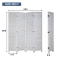 thumbnail image 7 of YRLLENSDAN Room Dividers and Folding Privacy Screens, Wall Divider for Living Room, Freestanding Indoor Room Divider for Room Separation, White 4 Panels, 7 of 7