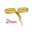 thumbnail image 2 of INSPIRE CHIC 2 Pairs Faux Leather Shoestrings Solid Color Flat Shoelaces with Metal Tippings Golden 80cm/31.5", 2 of 7
