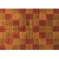 thumbnail image 1 of Ahgly Company Indoor Rectangle Checkered Orange Modern Area Rugs, 2' x 5', 1 of 4