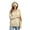 Beige, variant on Womens Hoodie with Built-In Eye Mask Zip Up Long Sleeve Fleece Sweatshirts Casual Baggy Fall Winter Travel Jackets,Dark Gray
