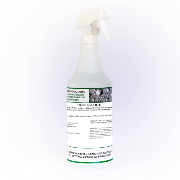 Stone Soap RTU (1 Quart) Plant based pH Neutral Cleaner for Marble Granite Travertine