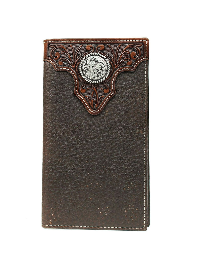 Ariat® Circle Concho Chocolate Brown Leather Rodeo Wallet  display picture 2