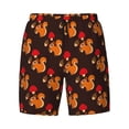 thumbnail image 4 of Lsque Mens Swim Trunks Cute Squirrel Pattern - Bathing Suit Compression Liner - Beach Swim Shorts Swimwear - (S-3XL) - Stretch Quick Dry -Large, 4 of 9