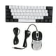 thumbnail image 2 of Teclado para juegos con cable 60%, mini teclado de oficina con cable retroiluminado rgb de 61 teclas, teclado iluminado rgb con mouse, para tableta portátil para win7 8, 2 of 7