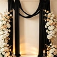 thumbnail image 6 of Extra Large Wedding Arch Sheer Drape, 600x75cm Lawn Wedding Ceremony Scene Backdrop Decorative Polyester Curtain, for Wedding Ceremony / Hotel Banquet Scene Arrangement, 6 of 6
