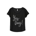 thumbnail image 1 of Thread Tank Yes Day Women's Relaxed Slouchy Dolman T-Shirt Tee Heather Black 2X-Large, 1 of 4