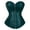 Dark Green, variant on Corset Cosplay Steampunk Leather Bustiers Ladies Red XXL