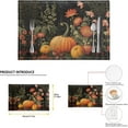 thumbnail image 4 of Orange Pumpkin Leaves Floral Fall Placemats Set of 4 12x18h Autumn Thanksgiving Harvest Watercolor Table Mats for Decoration, 4 of 5