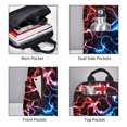 thumbnail image 3 of Fuzoiu Red And Blue Lightning Print Lightweight Daypack,Weekender Bag for Men and Women, Travel Backpack with Padded Straps for School, Travel & Work, 3 of 7