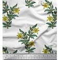 thumbnail image 1 of Soimoi Polyester Crepe Fabric Leaves & Floral Block Print Fabric by The Yard 52 Inch Wide, 1 of 3