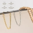 thumbnail image 5 of PORI JEWELERS 925 Sterling Silver 4.5mm Mariner Chain Link Anklet - Available in Silver or Yellow, 5 of 7