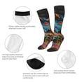 thumbnail image 6 of Lsque Galactic Jungle Dinosaurs Printed Crew Socks Men's Women's LightWeight Thin Casual Calf Socks ,Knee High Socks,Cotton Socks, 6 of 9