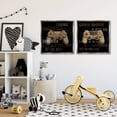 thumbnail image 2 of Stupell Industries Vintage Game Controls & Phrases Quotes and Sayings Painting Gray Floater Framed Canvas Art Print Wall Art, 25 x 25, Set of 2, 2 of 9