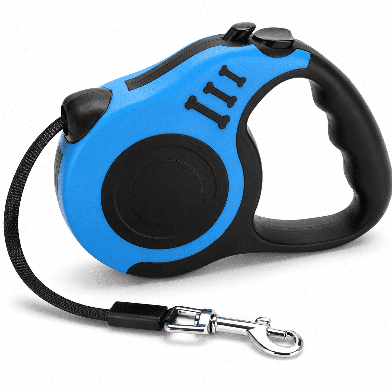 Kawihcie 16.5' Plastic All Lifestages Adjustable Pet Dog Retractable Leash, Blue