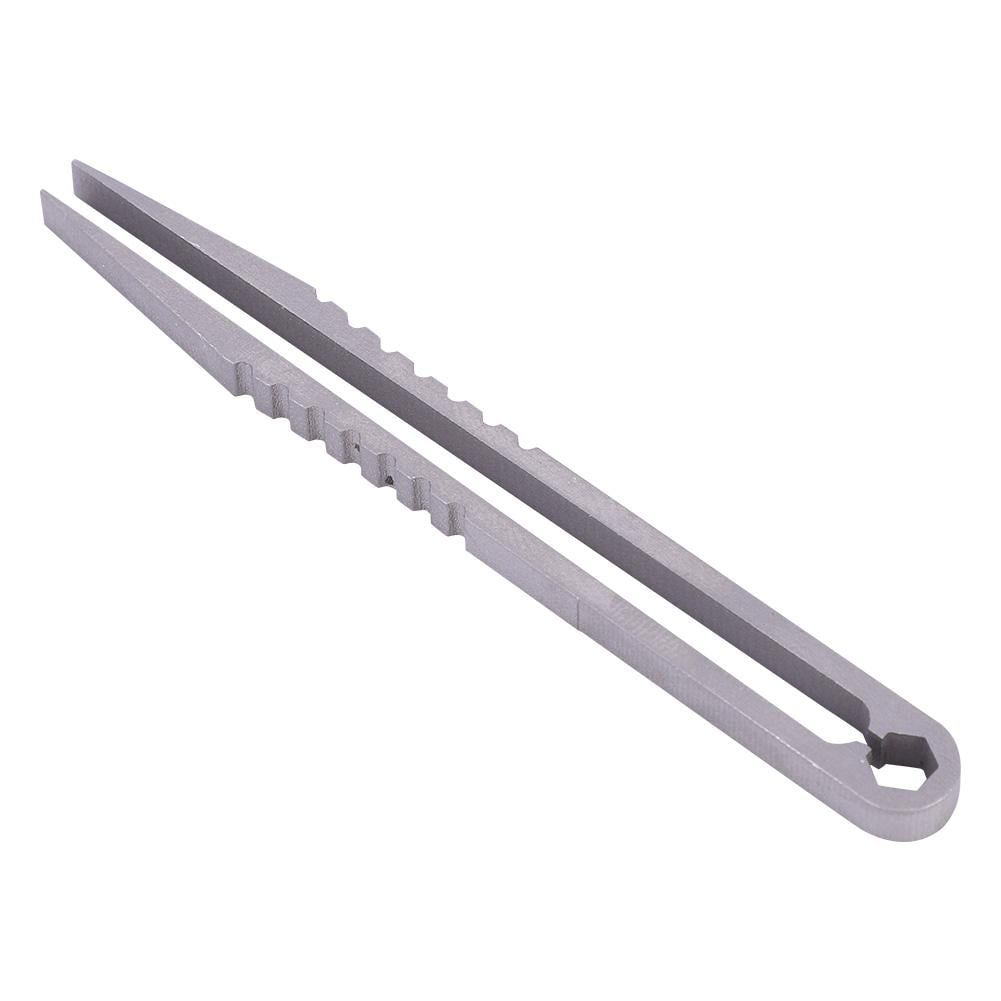 OTVIAP Titanium Alloy Tweezers,Portable EDC Titanium Alloy Tweezers Outdoor Survival Camping