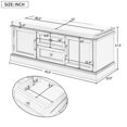 thumbnail image 3 of Wulawindy Storage Bench with 2 Drawers and 2 cabinets, Shoe Bench with Removable Cushion for Living Room, Entryway, 3 of 7