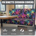 thumbnail image 4 of XYZCANDO Colorful Coconut Tree Pattern RV Dinette Cushions Bench Cover Cute Butterfly Print Comfortable Furniture Covers Washable Camper Accessories Stylish Loveseat Couch Cover for RV Camper, 4 of 6