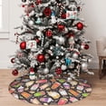 thumbnail image 5 of Sikiie Milk Tea 30-48 inches {designName} Print Christmas Tree Skirt Snowman Xmas Tree Skirt with Edge Christmas Decorations for Holiday Party30", 5 of 7