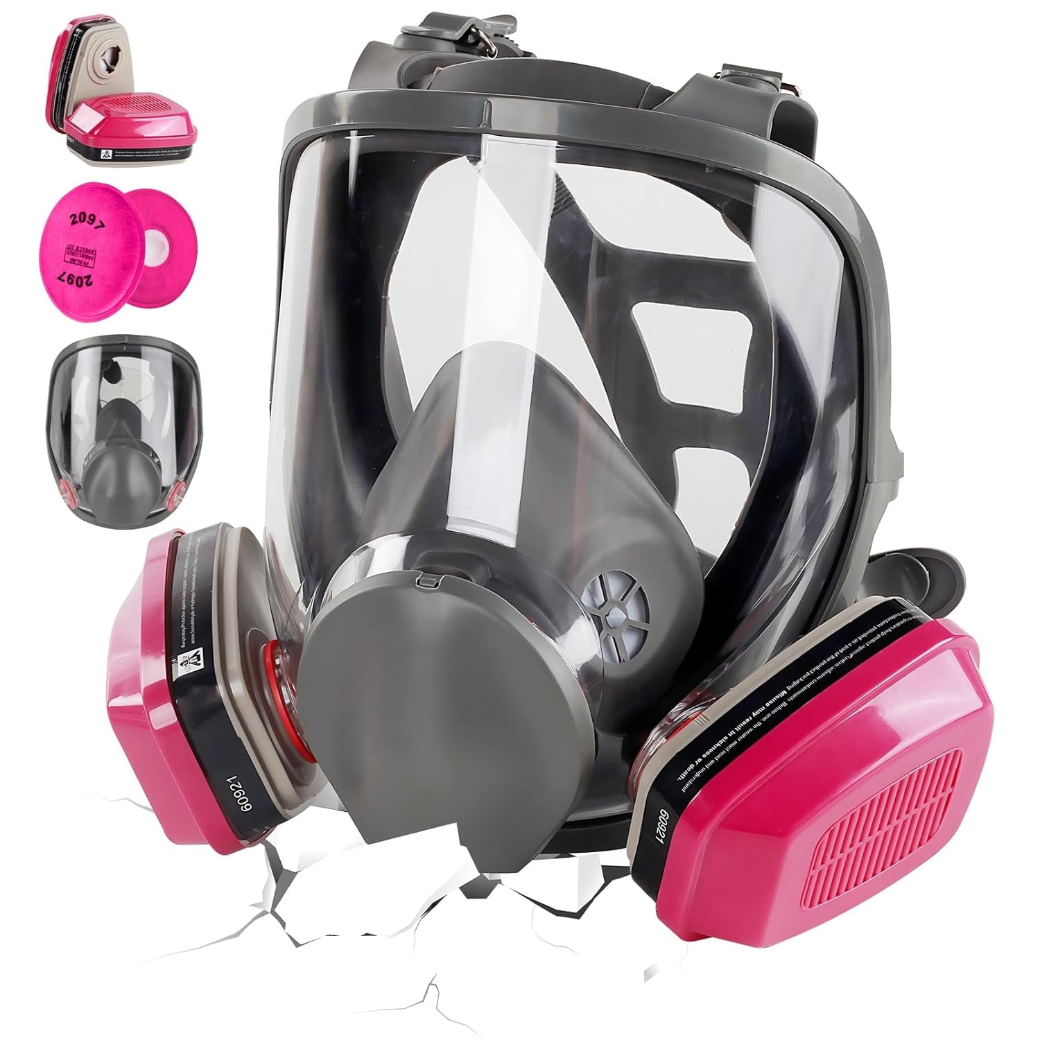 Full Face Respirator Gas Mask: 6800 Reusable Respirator Mask with