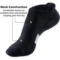 thumbnail image 5 of Womens Ankle Socks 5 Pairs Cushioned Running Athletic No Show Socks With Tab, 5 of 5