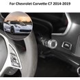 thumbnail image 4 of TINKI Alloy Car Light Wiper Lever Knob Circle Trim Stickers for Chevrolet Corvette C7 2014-2019 Car Dashboard Bright Adjustment Head Lever Trim, 4 of 7