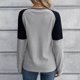 thumbnail image 5 of Tops de Mujer Blusas de Manga Larga Botón de Moda Cuello Redondo Jersey de Costura Odeerbi ODB185535, 5 of 7