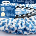 thumbnail image 4 of Mxzone Cabezal De Repuesto Para Fregona Giratoria O Ceda Spinning Easywring Rinse Clean Mop Recambio De Cabezal De Fregona De Repuesto Para Sistema De 2 Tanques, Cubo De Fregona De Microfibra, Paquete, 4 of 5