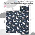 thumbnail image 5 of Unicorn and Star Blue Pattern Teens Toddler Nap Mat with Pillow, Sleeping Mat Bag for Preschool Daycare 60"x20", 5 of 6