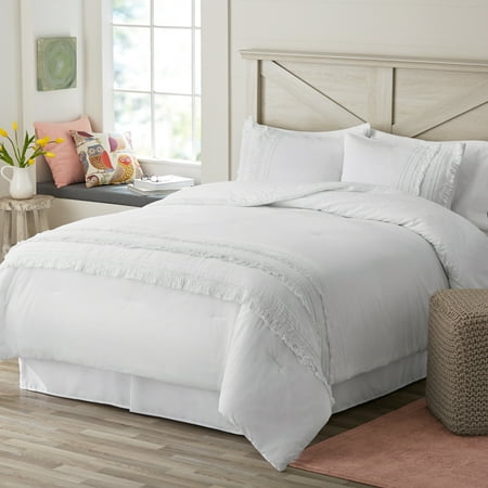 Better Homes & Gardens Mixed Pattern White Comforter Set,
